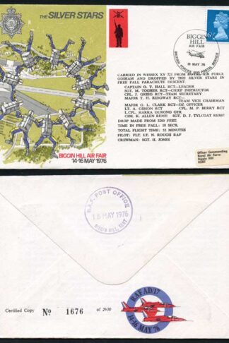 AD17a Silver Stars Biggin Hill Air Fair 14-16 May 1976 Standard Cover