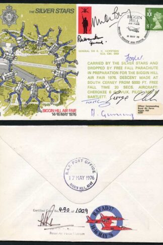 AD17e Silver Stars Biggin Hill Air Fair 14-16 May 1976 Signed by some members (