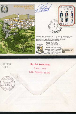 ES12b Ritorna Indietro In Italia Signed by Captain M. Eastment