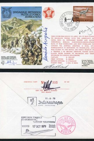 ES24c Escape from Yugoslavia Signed by 4 Escapers