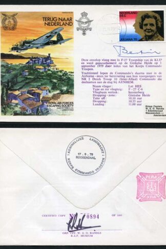 ES25c Terug Naar Nederland Signed by J.A. Bentinck