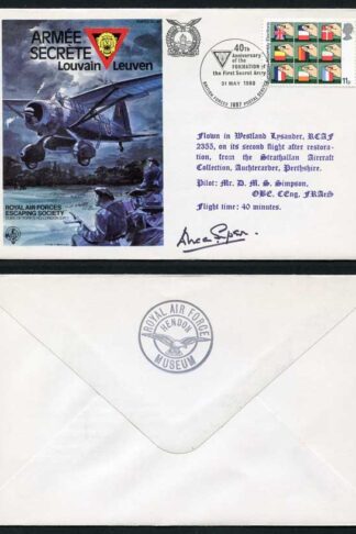 ES26c Armee Secrete Louvain Leuven Crew Pilot Signed