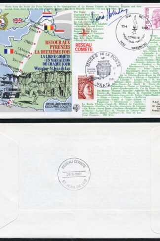 ES30b Comete Line Retour aux Pyrenees Signed by D. Holliday (A)