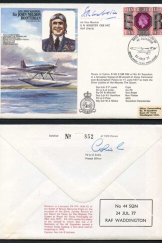 HA17c Air Chief Marshal Sir John Nelson Boothman Signed by AVM S.N. Webster