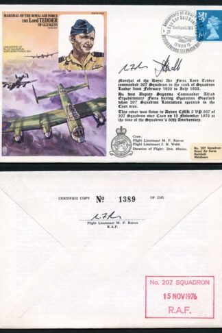 HA12b The Lord Tedder of Glenguin Signed by M.F. Reeves and J.H. Webb