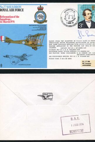 RAF22b No.27 Squadron Reformation of Squadron RAF Pilot Signed