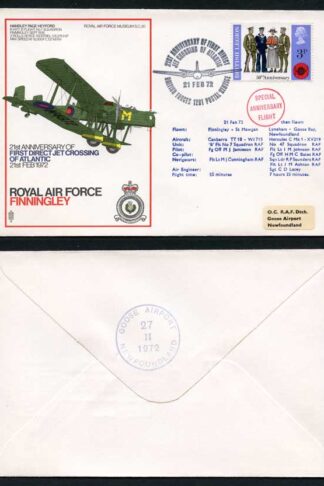 SC20a 21st Ann 1st Direct Jet Crossing of Atlantic Standard Cover
