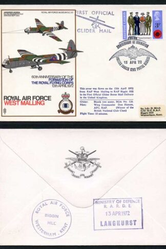 SC33a 60th Ann Formation of The Royal Flying Corps Standard Cover