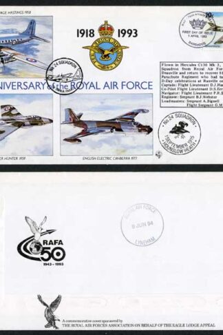 RAF(75)21a 75th Ann of the RAF No.60 Squadron Standard Cover (C)