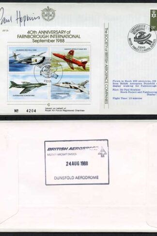 JSF25b 40th Ann of Farnborough International Pilot Signed