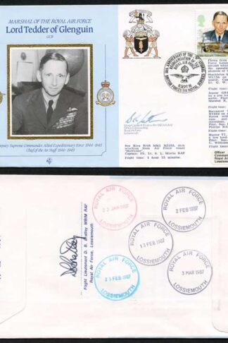 CDM8a RAF COMMANDERS Lord Tedder of Glenguin Signed Gp Capt K B Latton