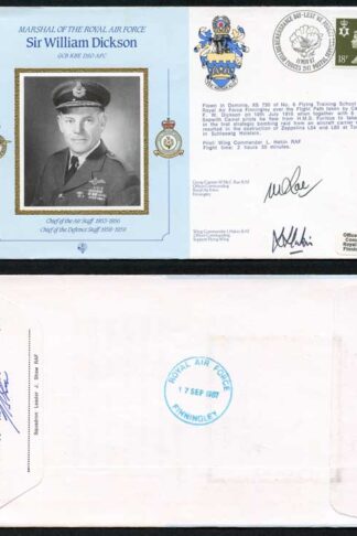 CDM12a RAF COMMANDER Sir William Dickson signed Gp Capt Rae and Wg Cdr Hakin