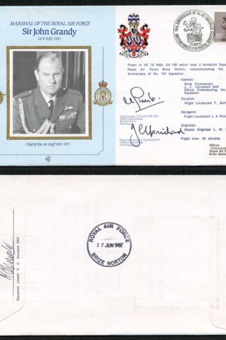 CDM16a RAF COMMANDER J Grandy signed Gp Capt Lumb and Wg Cdr Uprichard (G)