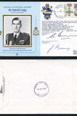 CDM22a RAF COMMANDER David Craig signed Gp Capt Bunn and Wg Cdr Morley (D)