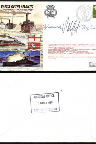 JS50/39/2 Britain Declares War on Germany Signed by 3 Squadron Members