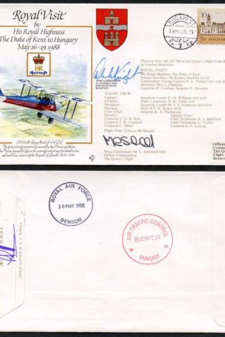 RV4c HRH The Duke Of Kent To Hungary Signed by M.L. Schofield R.I. Saunders