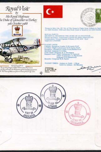 RV6b The Duke of Gloucester to Turkey Pilot Signed