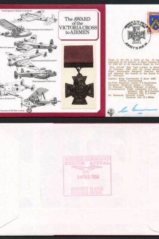 DM3a Award of the Victoria Cross to Airmen 12p Jersey Signed by G. Bunn (C)