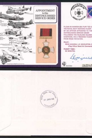 DM4a APPT to the Distinguished Service Order 11p Jersey Signed L E Middleton