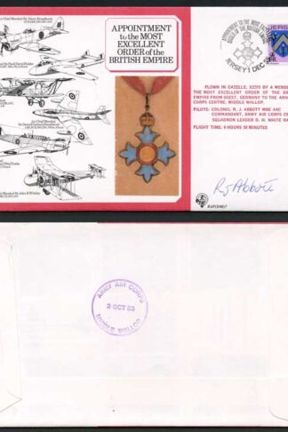 DM7a Most Excellent Order of the British Empire Signed by R.J. Abbott