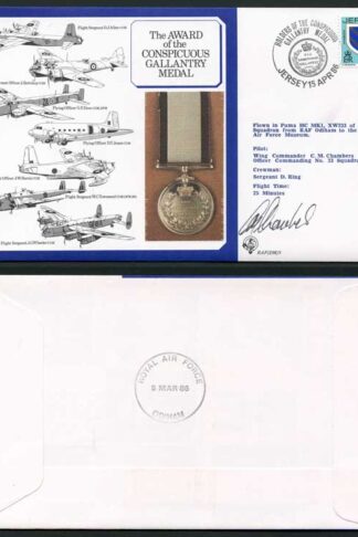 DM9b Award of the Conspicuous Gallantry Medal Signed by Chambers