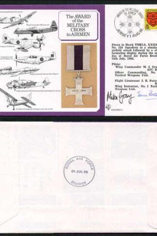 DM12b Award of the Military Cross tp Airmen 16p Jersey Crew Signed