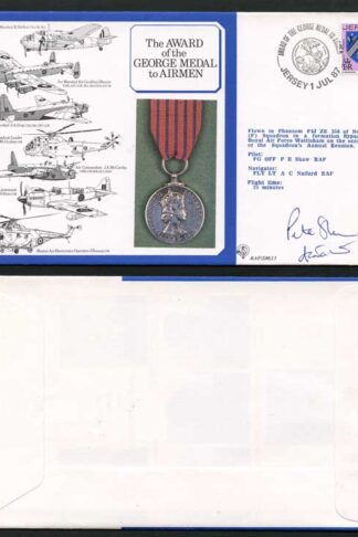 DM15a Award of the George Medal to Airmen Signed by Pilot and Navigator