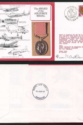 DM17 Award of the Air Force Medal 14p Jersey Signed by M. Chatterton and Others