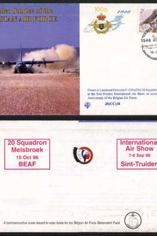 JS(CC)18a Golden Jubilee Belgian Air Force Standard Cover