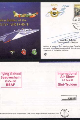 JS(CC)20d Golden Jubilee of the Belgian Air Force Signed by Jean-Luc Dehaene