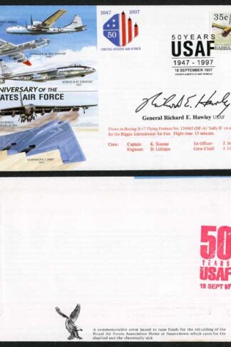 JS(CC)33c 50th Ann of the US Air Force Signed by Richard E. Hawley