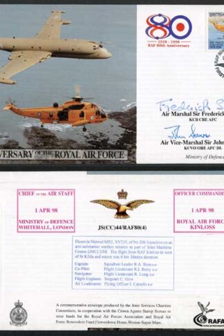 JS(CC)44 80th Anniv of the Royal Air Force Signed by F. Sowrey and J. Severne