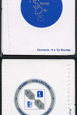 1975 National Stamp Day Booklet inc 7d x 4 perfin NSD 1975