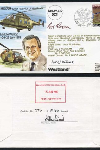 TP24c Roy Moxam Chief Test Pilot of Westland Signed Roy Moxam