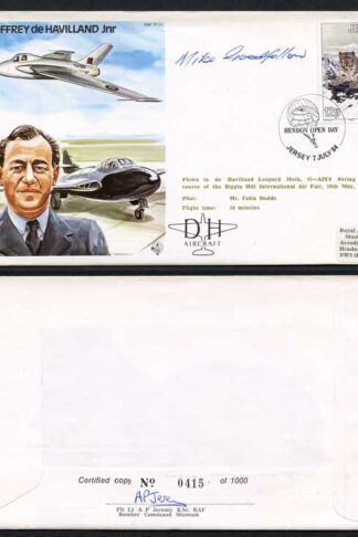 TP33c Geoffrey de Havilland Jnr OBE. Signed by M.S. Goodfellow