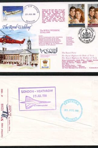 RFDC47 The Royal Wedding Signed by Wing Commander M.L Schofield