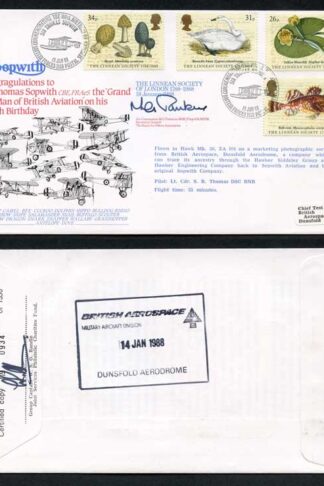 RFDC60 The Linnean Society of London Signed by M.G. Tomkins