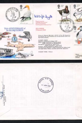 RFDC69b 75th Ann of No 201 Squadron Signed by A.B. Wright-Boycott