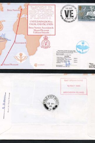 RD5a UK to Falkland Islands Signed by Crew Member and David Hamilton (F)
