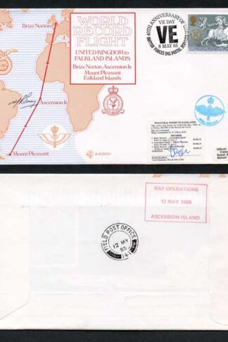 RD5a UK to Falkland Islands Signed by Crew Member and David Hamilton (G)