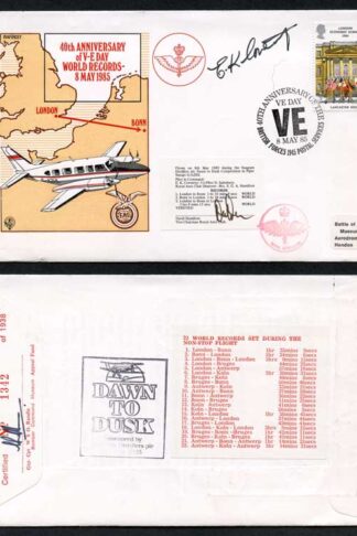 RD7 40th Ann of V-Day World Records Signed by Pilot and Verified by Vice-Chair