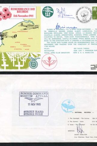 RD8 Remembrance Day Records Signed by Pilot and Navigator