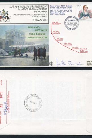 FF16e 50th Ann 1st Flight from England to Australia by a Woman Pilot Signed