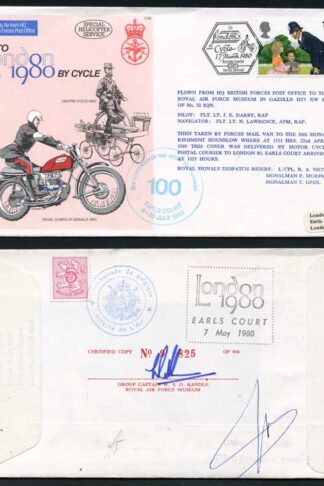 C68c To London by Railway 1980 Special Signed by Colonel K. De Wulf