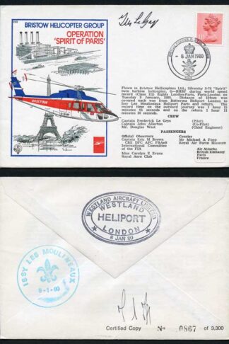 C63 Operation Spirit of Paris Pilot Signed (B)