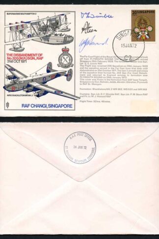 C7b The Disbandment of No.205(M.R.) Squadron Signed by 3 Captains