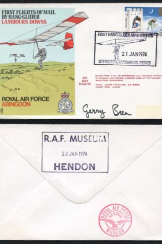 C29a First Flights of Mail by Hang-Glider Signed by A.G. Breen