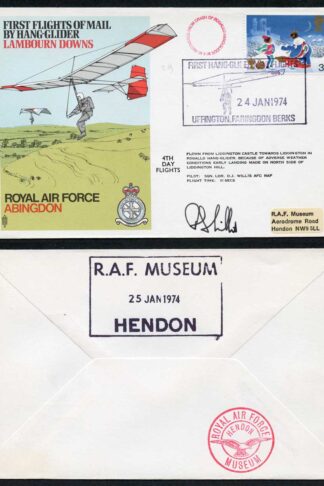 C29d First Flights of Mail by Hang-Glider Signed by D.J. Willis
