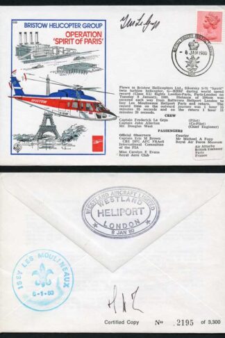 C63 Operation Spirit of Paris Pilot Signed