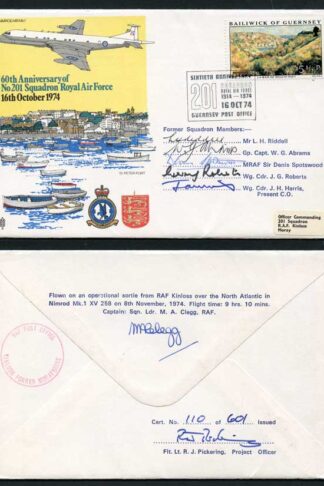 C34c 60th Anniv of No.201 Squadron Signed by Officer commanding and Former Memb
